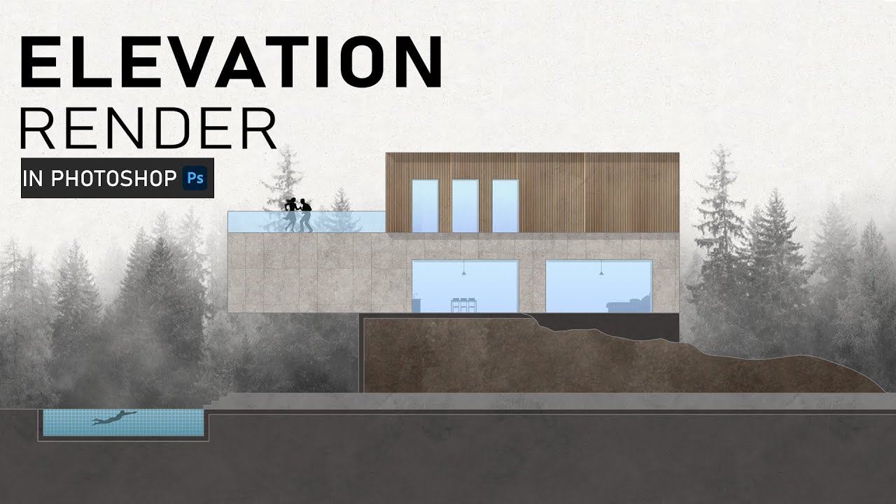 How to Render Elevation in Photoshop | Step by Step Architecture Rendering Tutorial