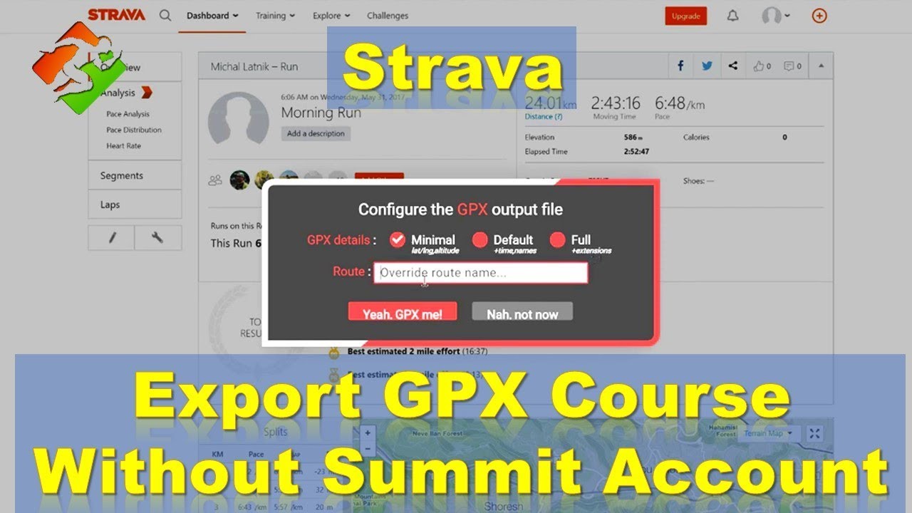 Strava - Export GPX Course Without Summit Account