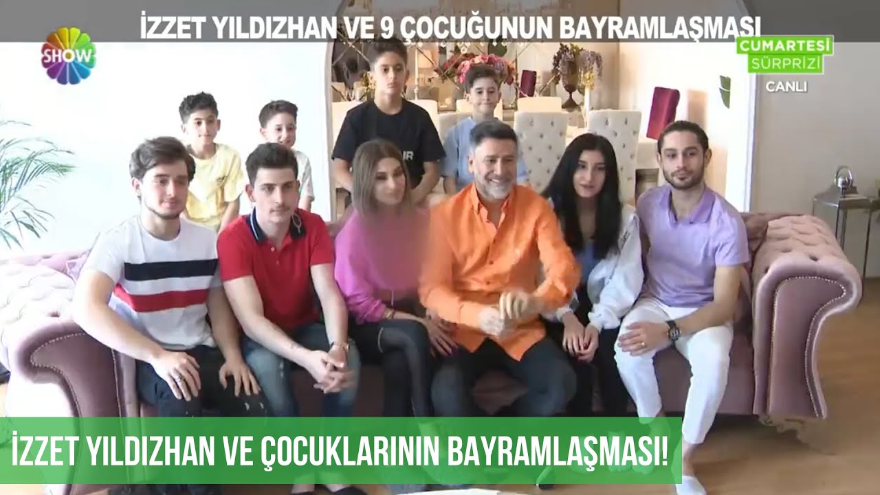 İzzet Yıldızhan ve 9 çocuğunun bayramlaşması!