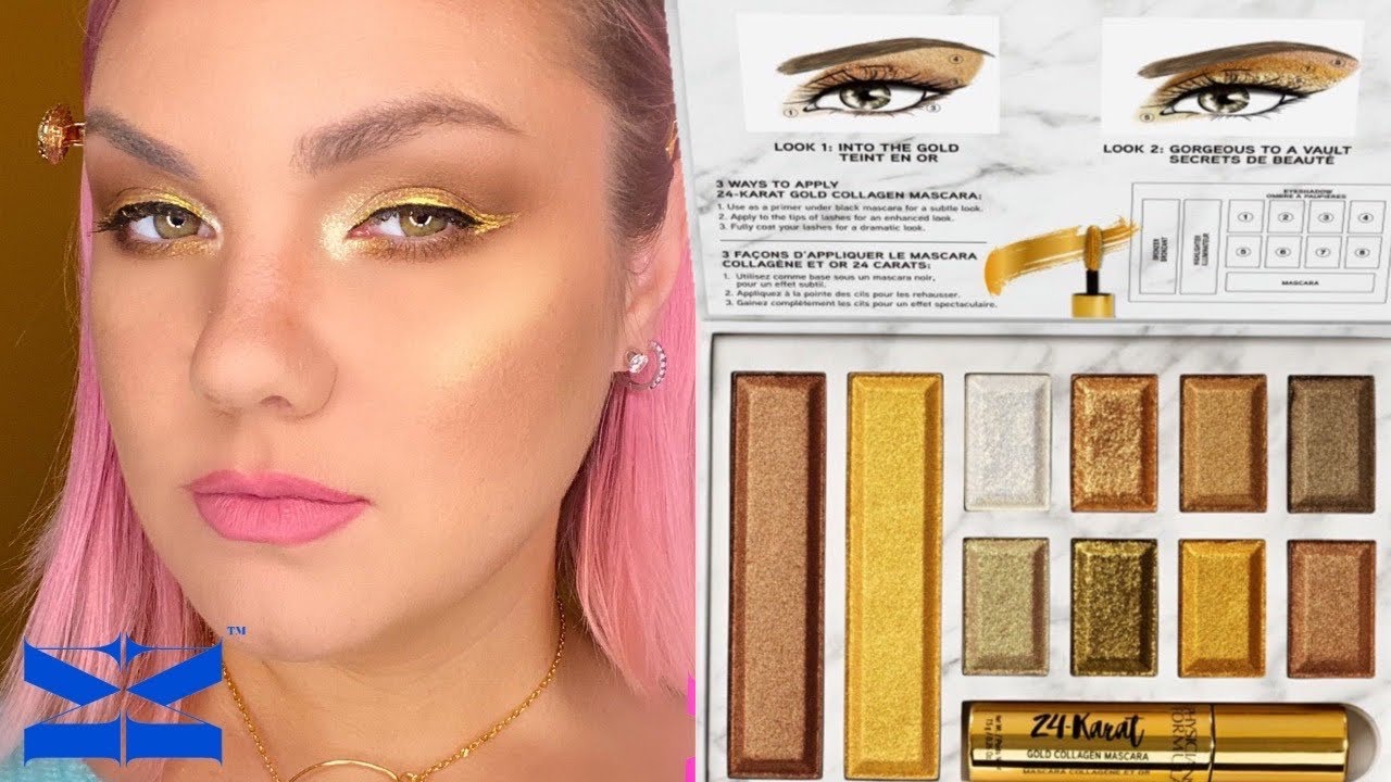 PHYSICIAN'S FORMULA 24 KARAT COLLAGEN GOLD VAULT PALETTE | REVIEW AND TRY ON
