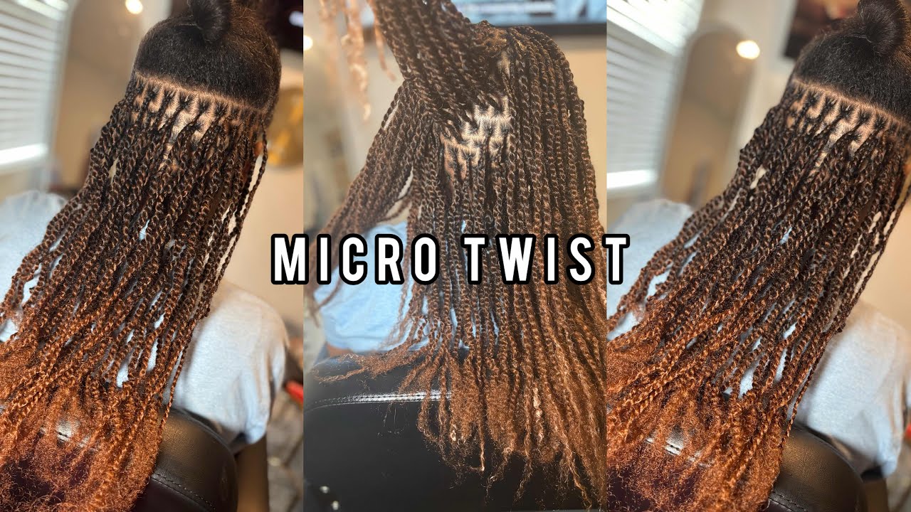 Micro twist using spring twist hair 