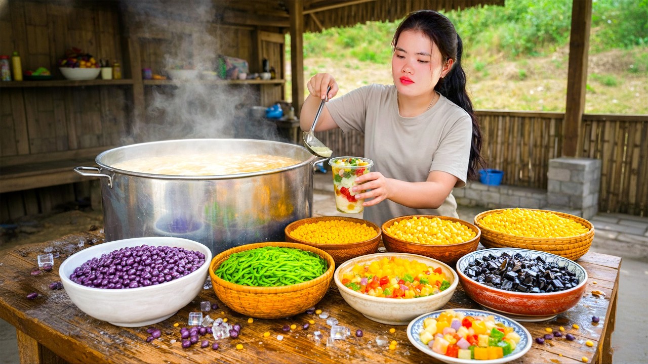 Making Super Fatty and Mixed Sweet Soup with Colorful Jelly - Selling at the Market