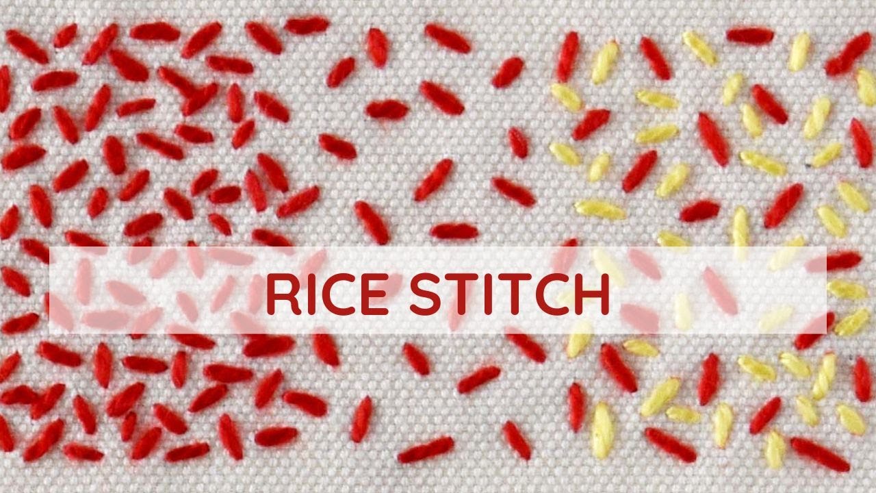Rice Stitch embroidery - hand embroidery video tutorial for beginners