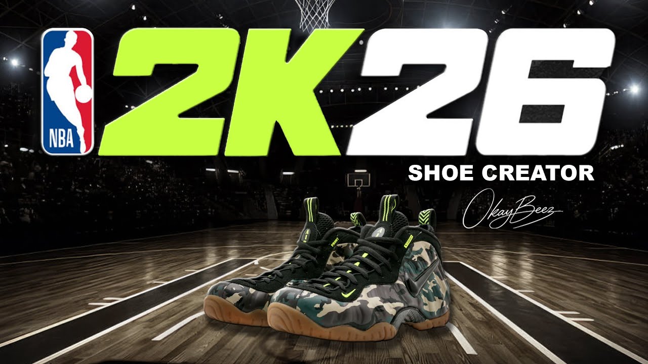 NBA 2K26 Shoe Creator - How to make Nike Foamposite Pro 'Green Camo'