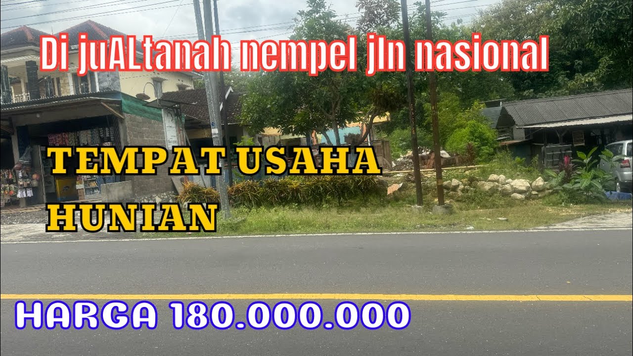 TANAH  NEMPEL JLN NASIONAL  LUAS TANAH 6 x 26 METER @rajiproperty channel