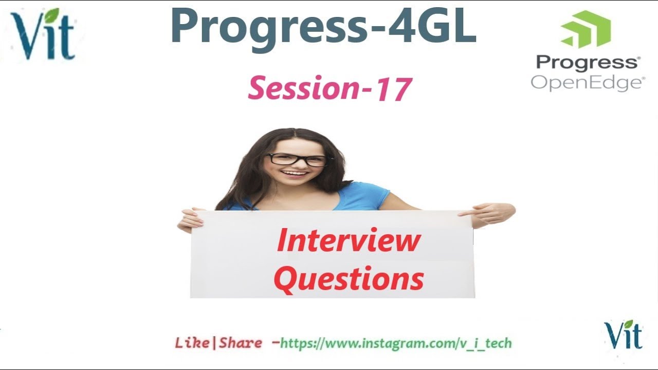 Progress 4GL-Session-17 | @vitechtalks  Interview Questions | VitechTalks
