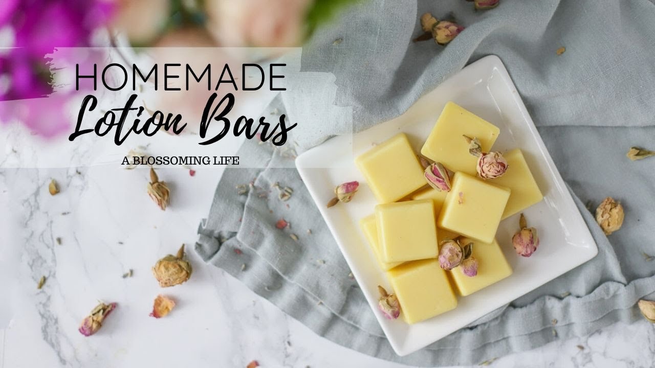 Nourishing Homemade Lotion Bars With Essential Oils