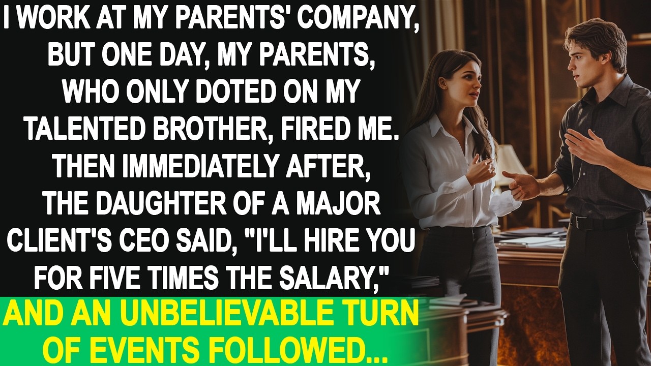 My parents fired me despite baking talent, I took a major client's daughter's offer for 5x the pay.