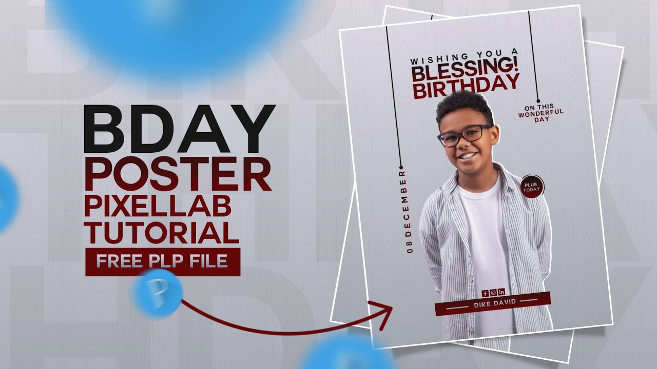 Birthday Flyer Design In Pixellab | Birthday Poster Design | Free Plp File