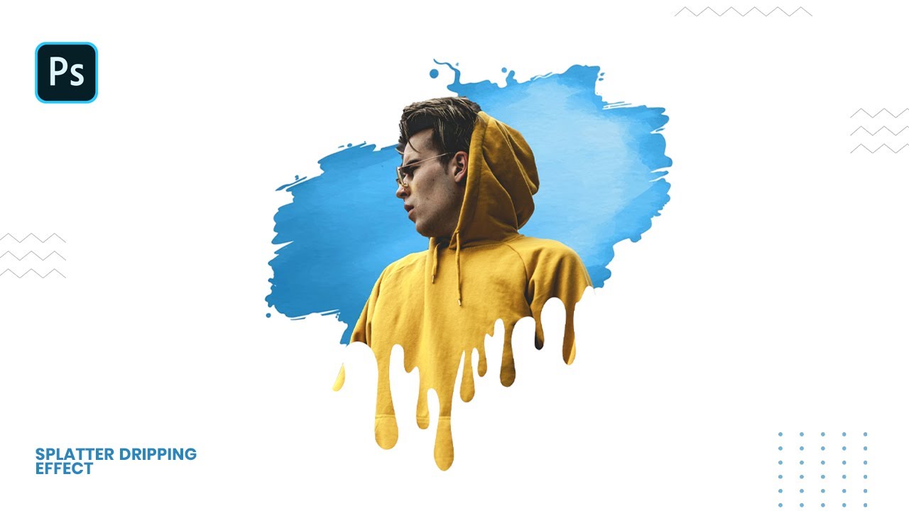 splatter dripping effect in Photoshop | Creative Dripping Effect Tutorial -2020