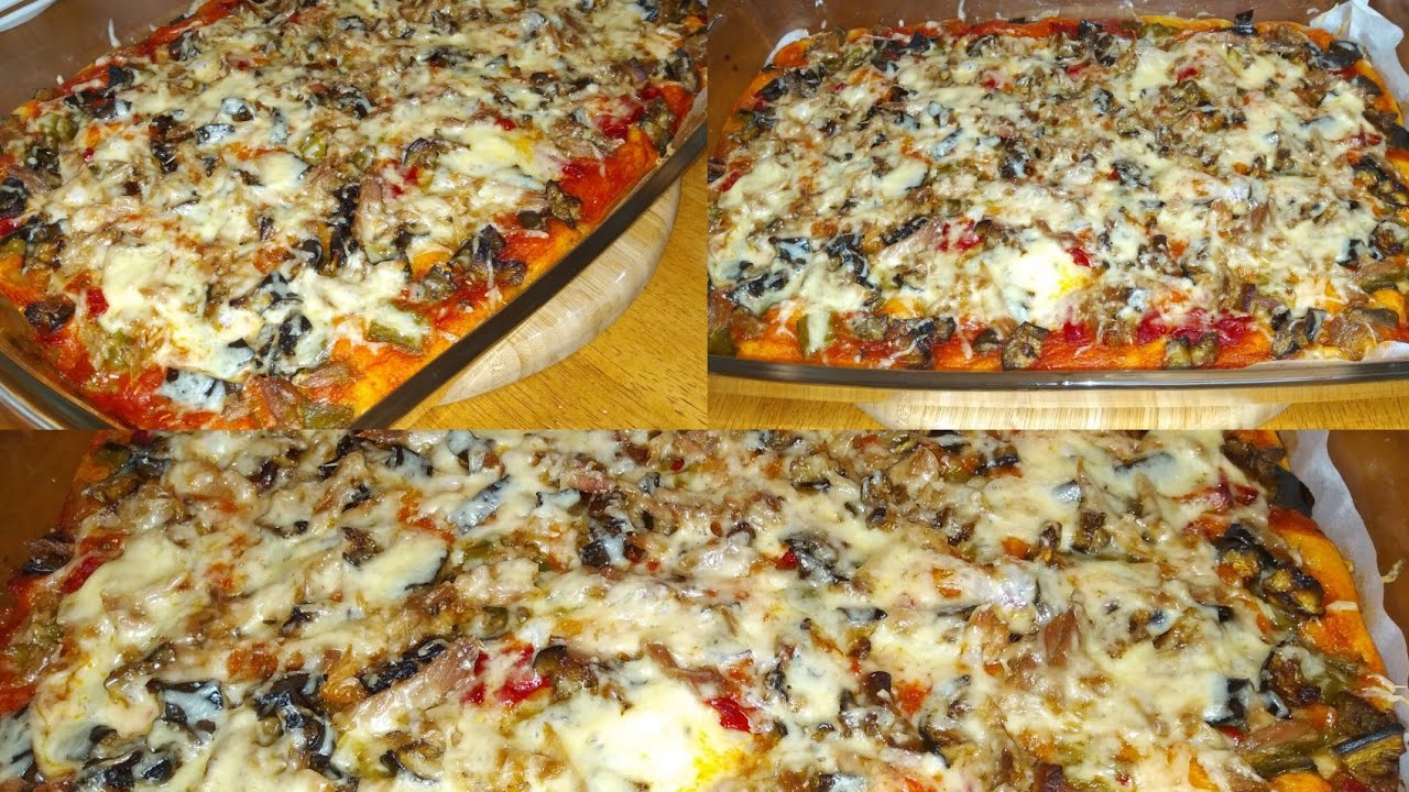 بيتزا العجين السائلة بدون مجهود كتوجد بسرعة وكتجي رائعة 👌😋#اكسبلور#رمضان_كريم