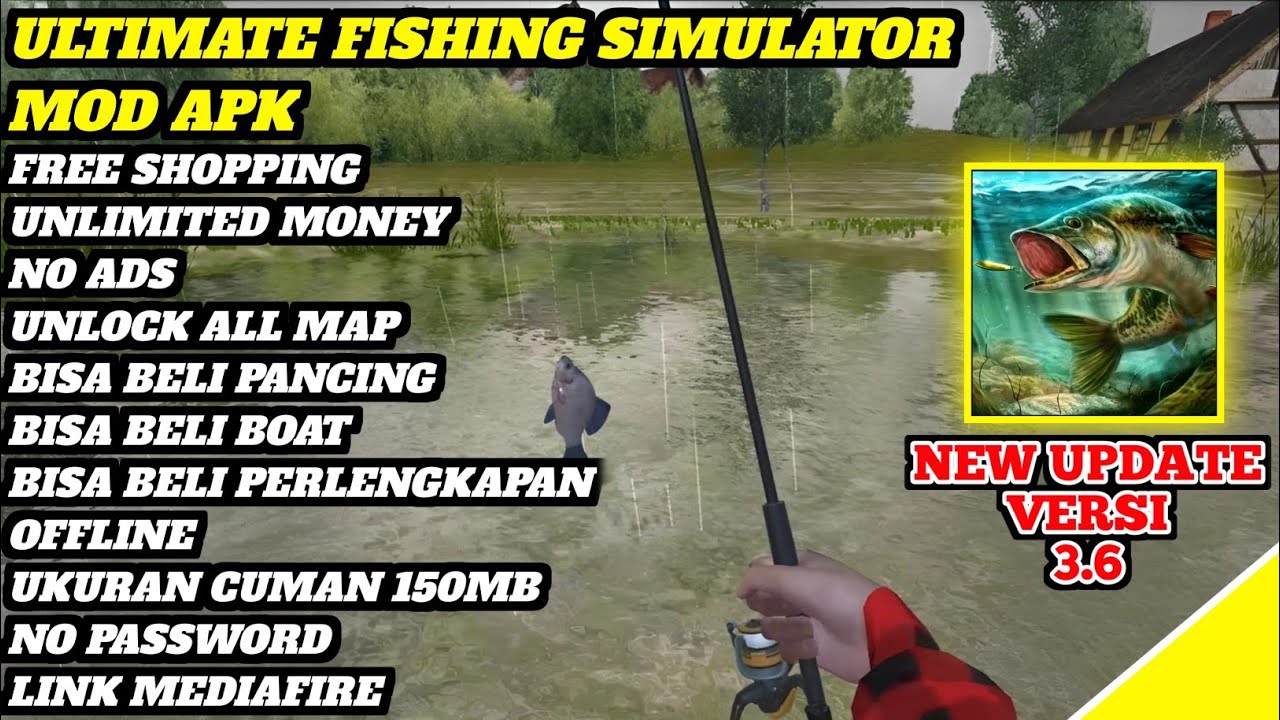 Ultimate fishing simulator mod apk terbaru versi 3.6 new update mod apk free shopping