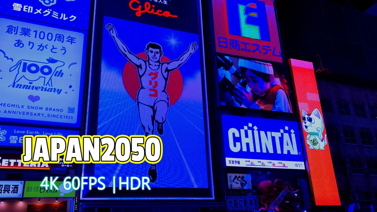 Cyberpunk Japan:Osaka Neon Streets Night Walk 4K 60fps HDR