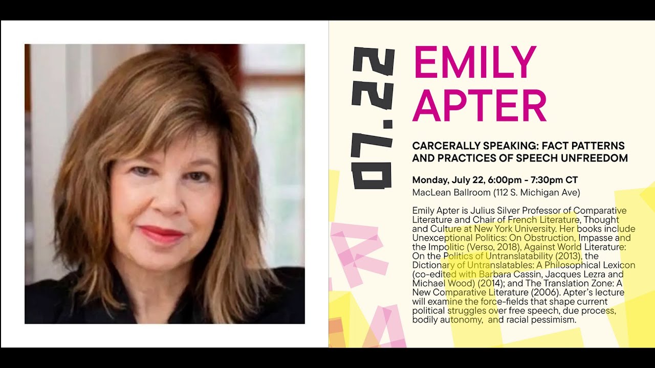 07:22:2024 Low Residency MFA Visiting Artists & Scholars Series   Emily Apter