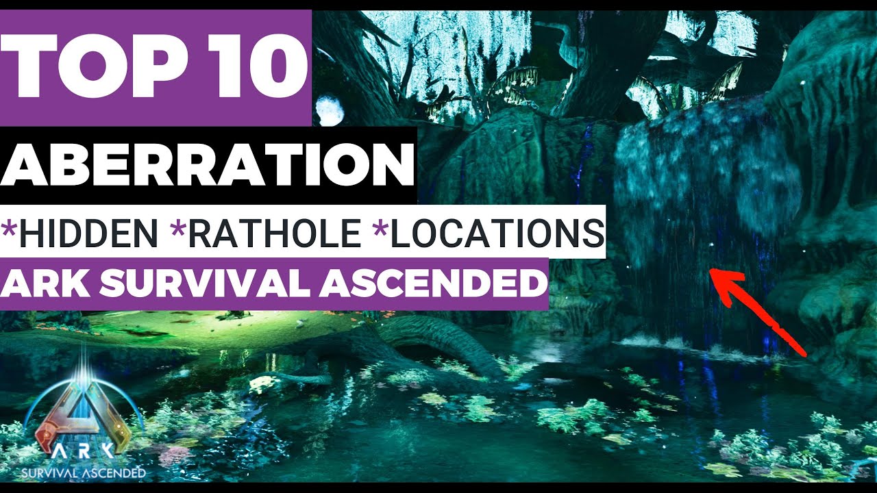 TOP 10 HIDDEN RATHOLE BASE LOCATIONS ABERRATION (ARK SURVIVAL ASCENDED)