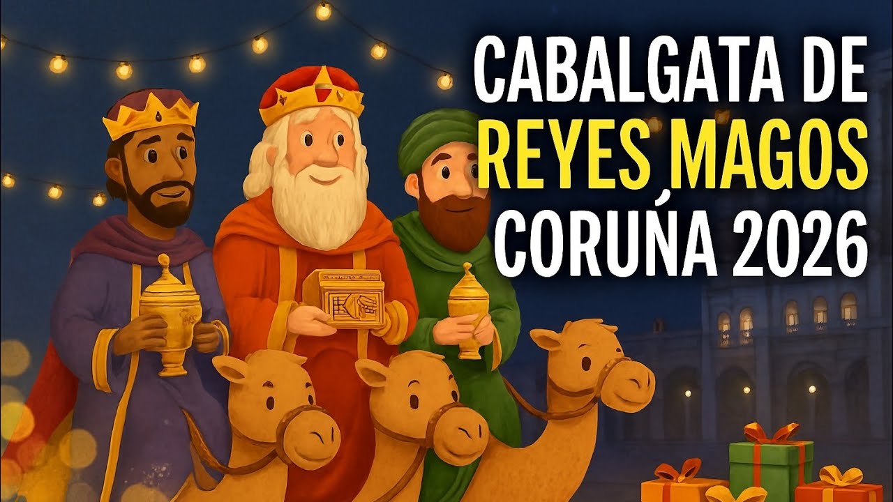 Cabalgata de Reyes Magos 2026 en A Coruña #españa #navidad #viral #niños #feliz #fe 