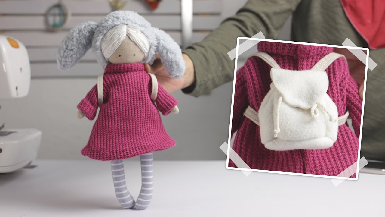 How to Make Single Piece Dress and Backpack for Handmade Doll