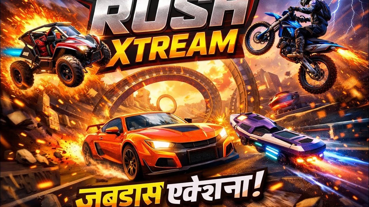 RUSH XTREAM 🔥 Extreme Racing Gameplay | Crazy Stunts 😱 | #rushxtream #gaming #live #shorts #viral