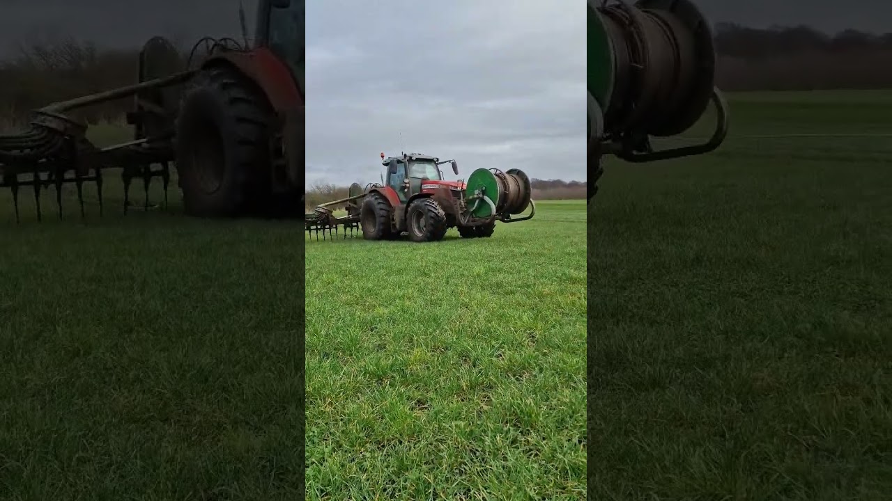 all go with Gamble bros #arimagery #masseyferguson #slurry #pipesystem #umbilical