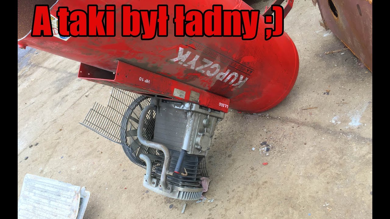 Kompresor Kupczyk: baniak 500l, pompa B7900B -  całkiem nowy sprzęt jak na standardy złomowe :)