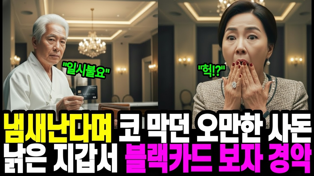 냄새난다 코 막으며 괄시하던 사돈, 낡은 지갑 속 '블랙카드' 보고 기절초풍한 사연      ㅣ감동사연ㅣ인생사연ㅣ노후사연ㅣ오디오북