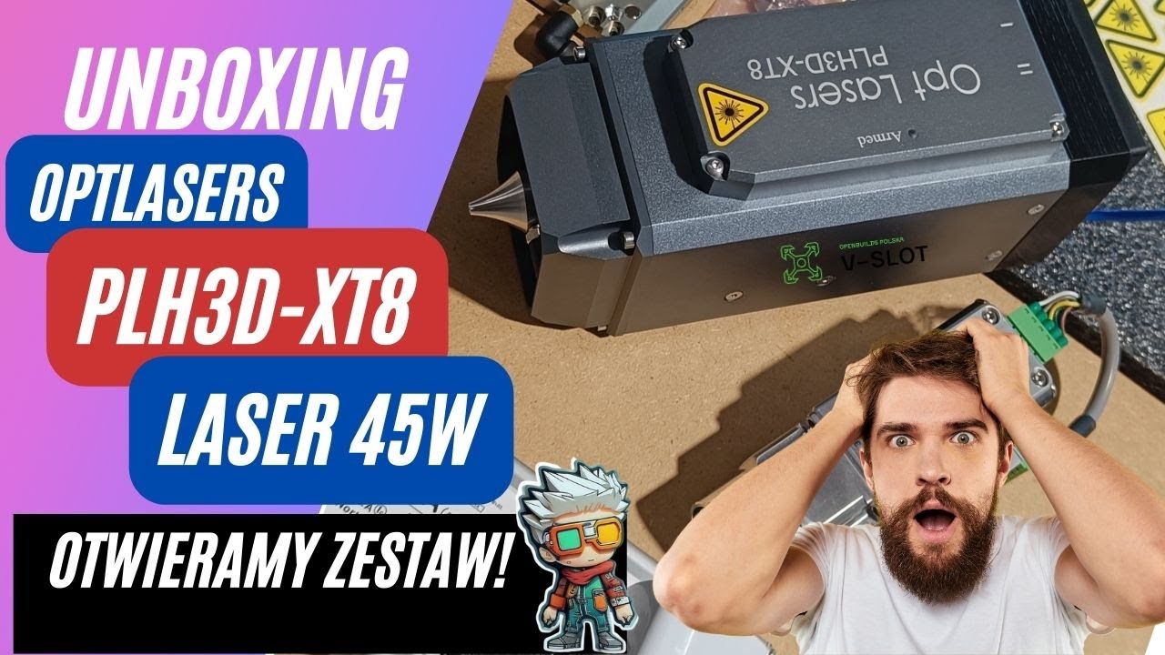 Unboxing: Nowy Laser Diodowy 45W OptLasers PLH3D-XT8 - Pierwsze Wrażenia #diy #optlasers #cnc #laser