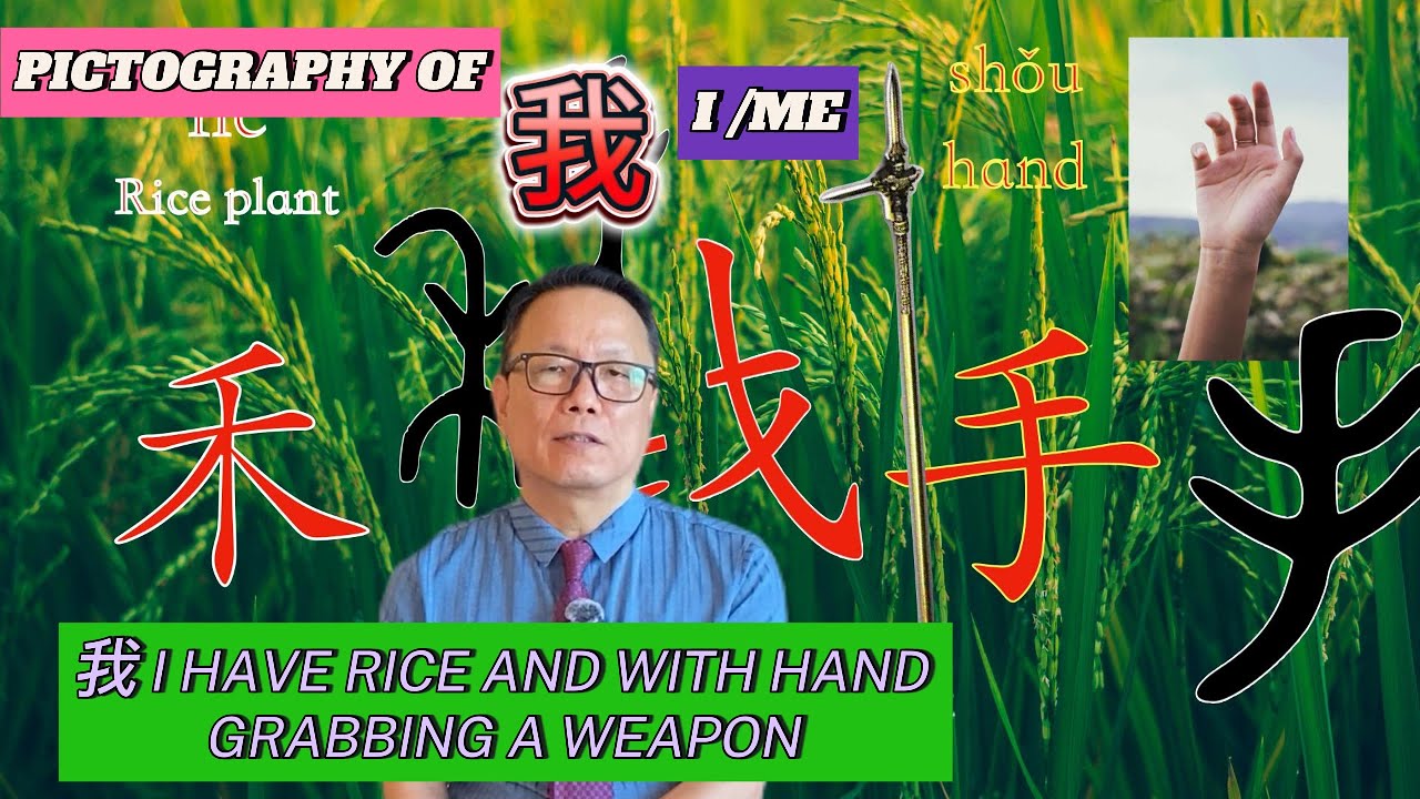 Interesting Doing Anatomy for the Chinese pronouns 你我他. Rice plant and weapon will be me, isn`t it?