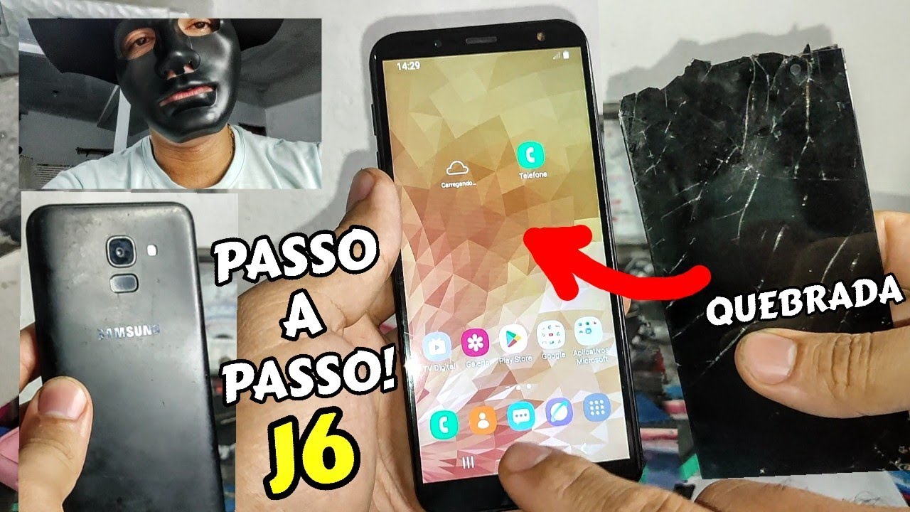 COMO TROCAR TELA DISPLAY FRONTAL QUEBRADA POR UMA NOVA NO CELULAR SAMSUNG GALAXY J6. TUTORIAL