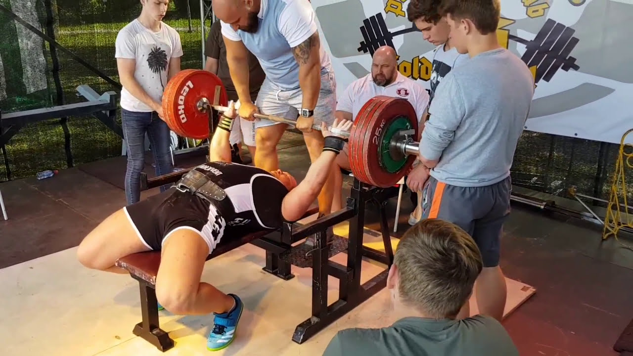 Sten Haugas 2. Attempt raw bb in Dobele Golden Barbell