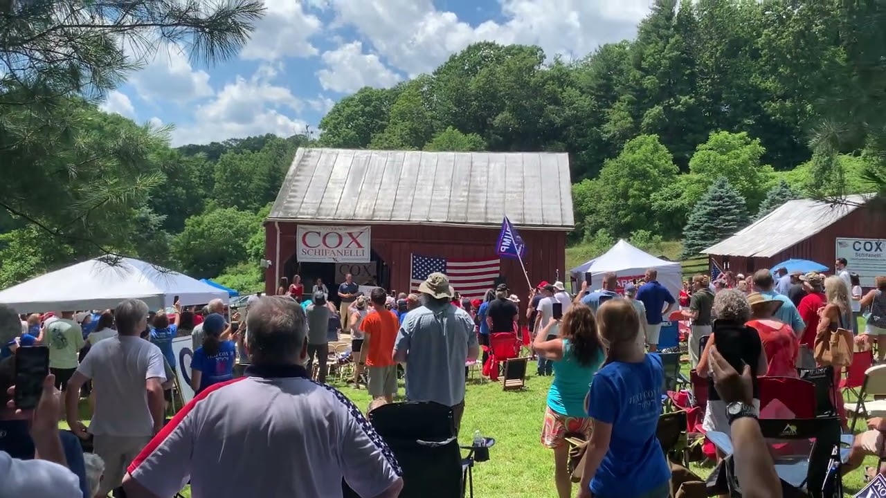President Trump joins the Dan Cox rally by phone, tells crowd to clean out the stench of Larry Hogan