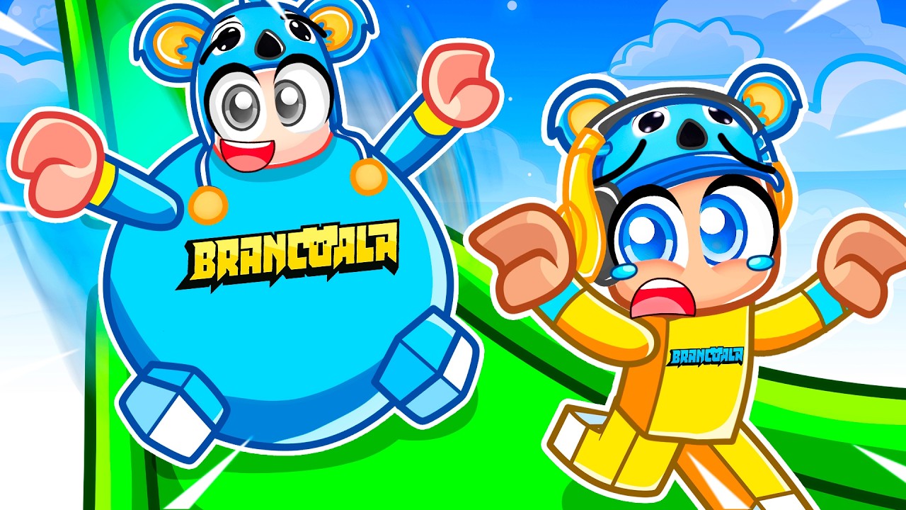 VIREI UMA BOLA GIGANTE NO ROBLOX E NÃO CONSEGUI PARAR! 😨😂  - Brancoala Games