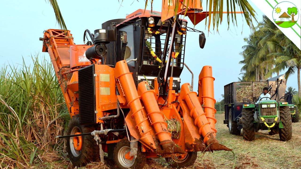 Shaktiman Sugarcane Harvester First Time in Field with John Deere