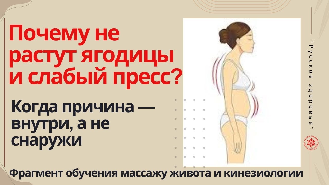 Почему не растут ягодицы и слабый пресс? Когда причина — внутри, а не снаружи. Фрагмент обучения