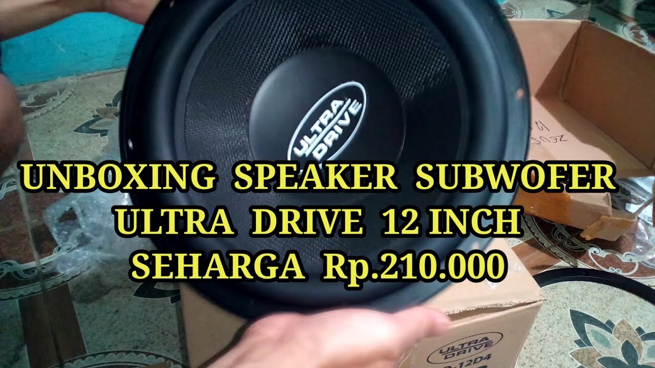 UNBOXING DAN REVIUW SPEAKER SUBWOFER ULTRA DRIVE 12 INCH SEHARGA Rp.210.000