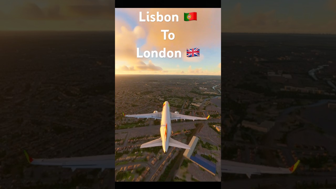 Lisbon 🇵🇹 to London 🇬🇧 Comment where you wanna go next? #planecrash #planeaccident #flight