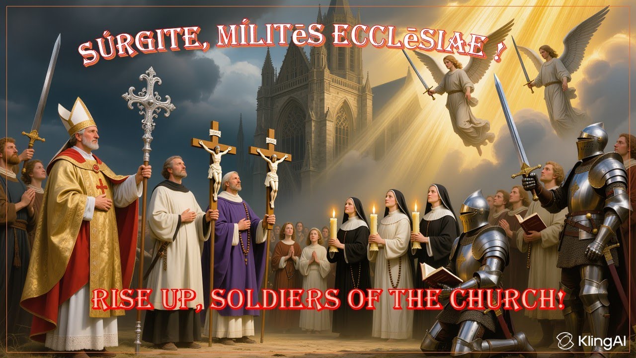 Súrgite, mílitēs Ecclēsiae! (Rise up, soldiers of the Church!)