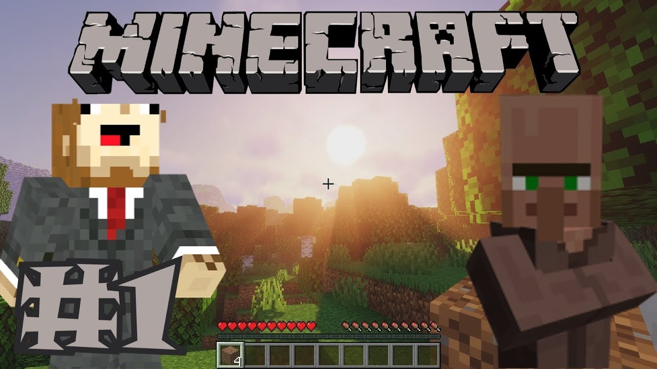 Survival Minecraft #1 - Village Already!