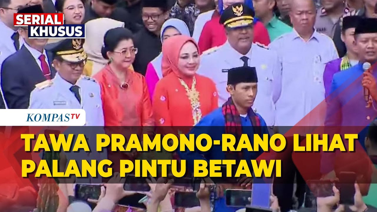 Pramono-Rano Tertawa Lihat Palang Pintu Betawi