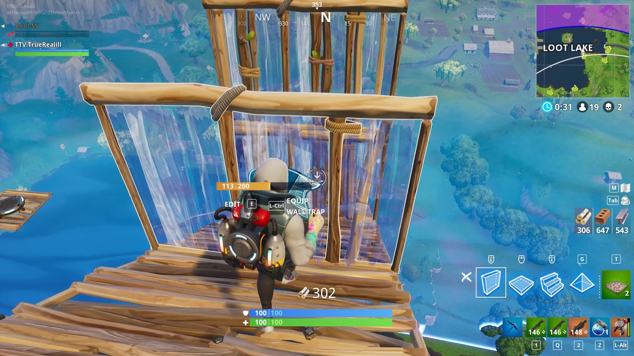 Fortnite | Jump pad + Jet pack + sky base + double pump = dope play