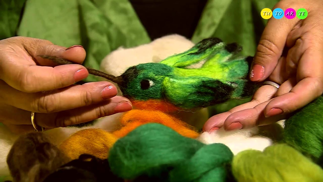 ESCULTURA EN VELLÓN COLIBRI PARTE 1