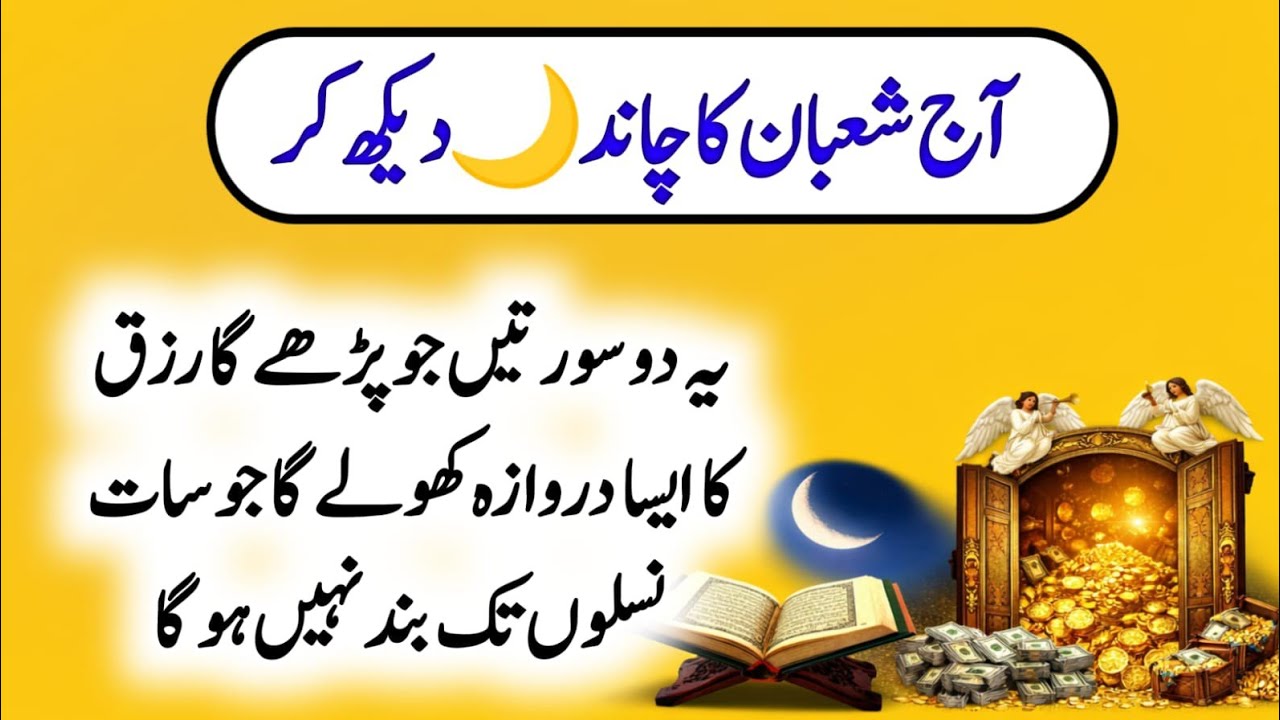 Shaban Moon Night  Wazifa for Rizq and Wealth | Shaban Moon 🌙 Opens Doors of Rizq and Wealth |