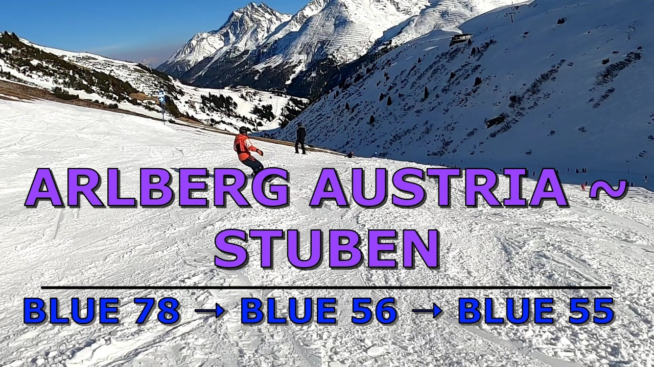 Arlberg Austria Skiing | Stuben Blue 78 56 55 to Mattun Lift POV GoPro HD March 2025
