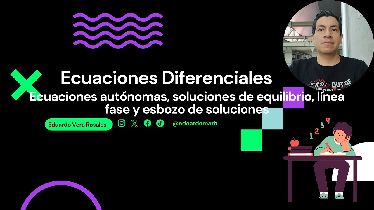 Ecuaciones autónomas, soluciones de equilibrio, línea fase y esbozo de soluciones