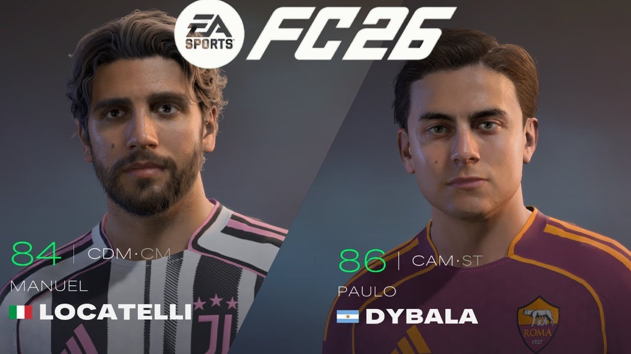 FC26 JUVENTUS vs AS ROMA | Faces, Ratings & Full Squad Comparison