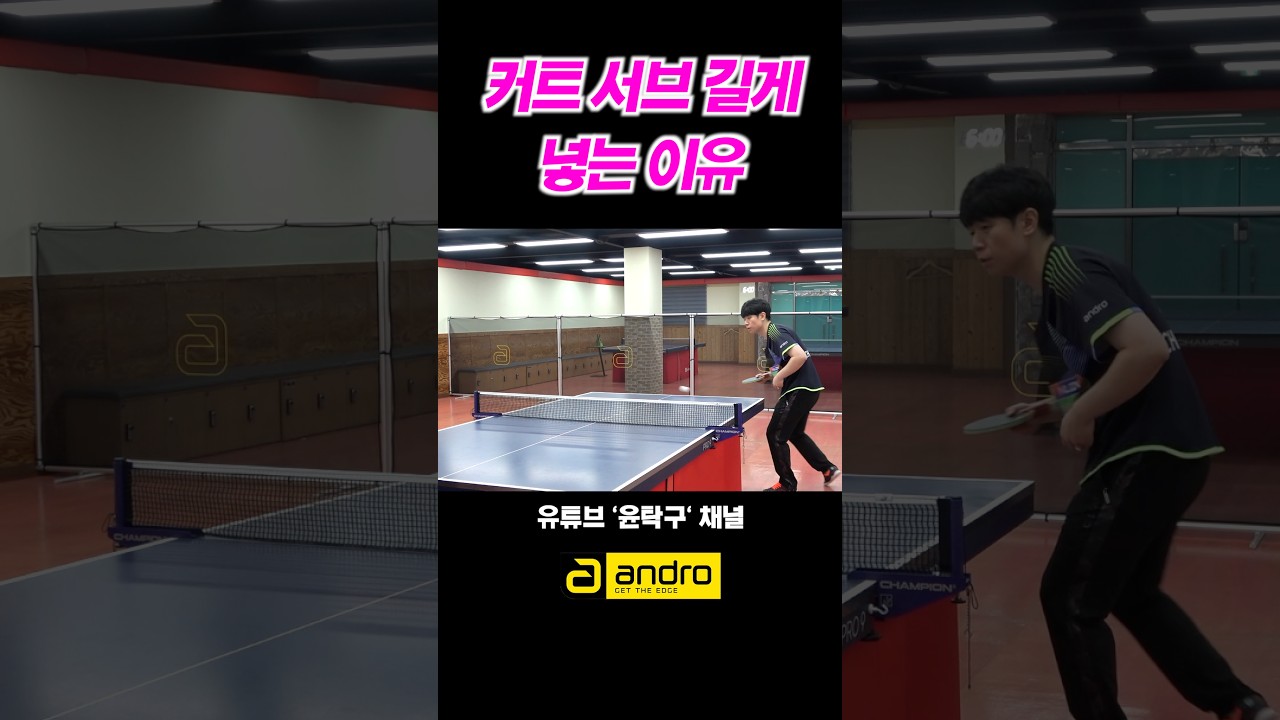 커트 서브 길게 넣는 이유 #탁구