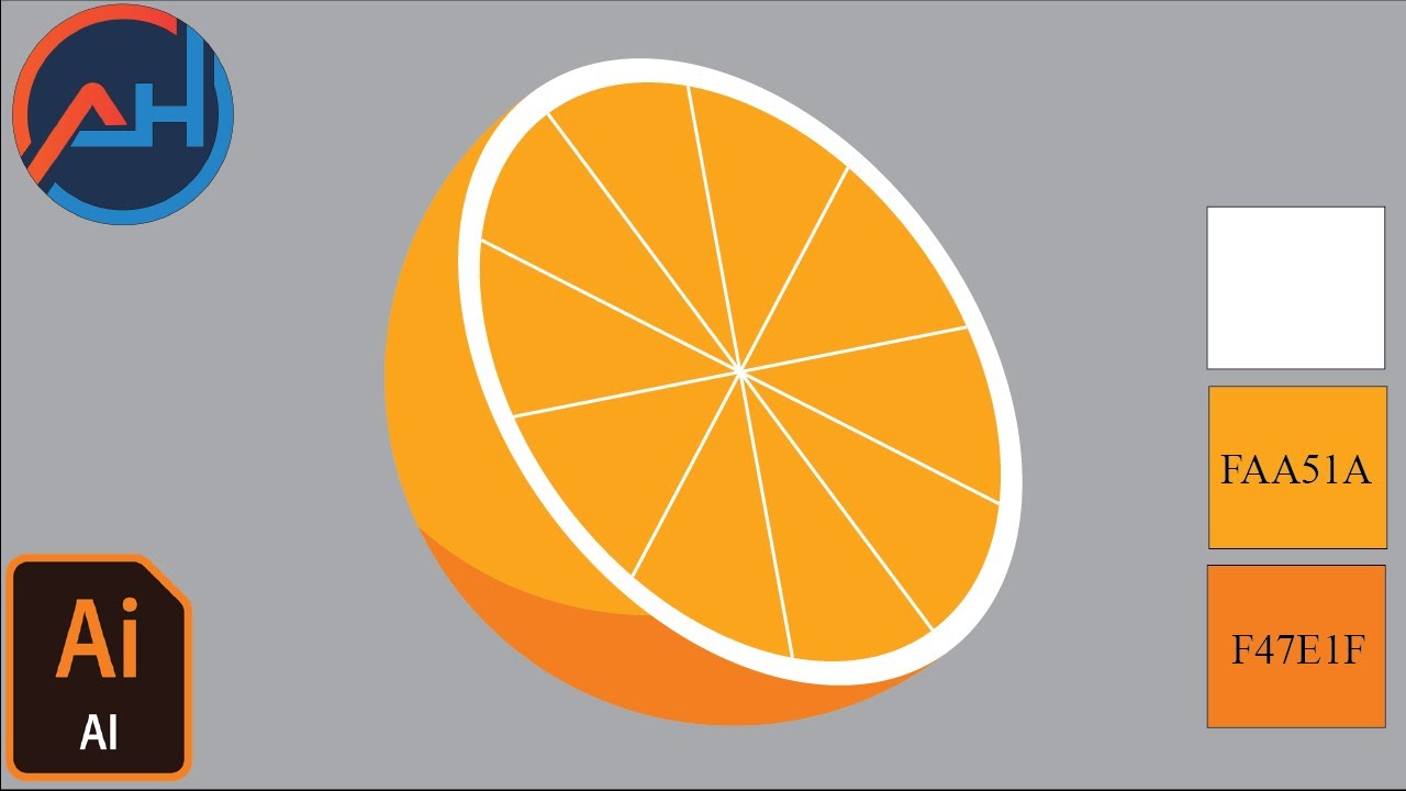 How To Make Orange tutorial In Adobe Illustrator