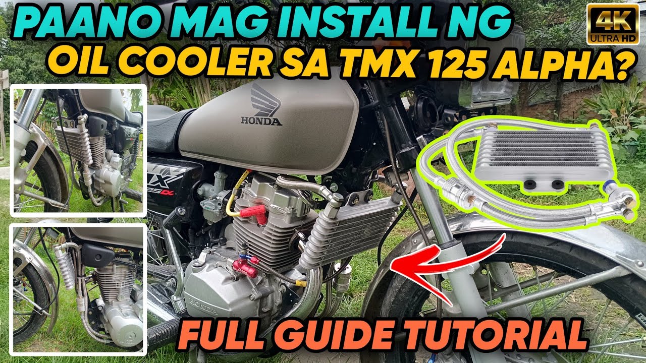 PAANO MAG INSTALL NG OIL COOLER SA HONDA TMX 125/155 (FIT TO RUSI, MOTOPOSH,EURO,EXT etc.) UNIVERSAL