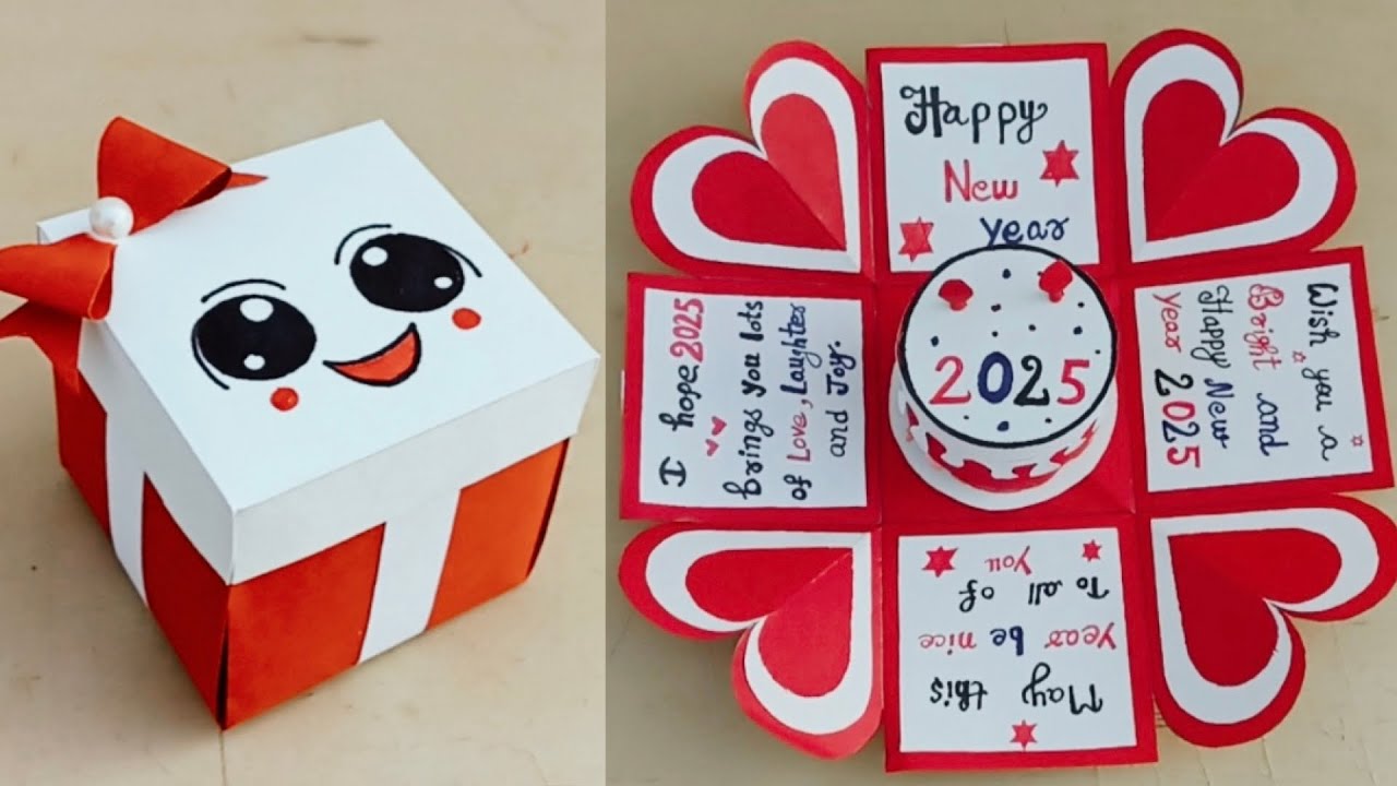 DIY - Happy New Year Card | New Year Greetings Card | 2025 new year card