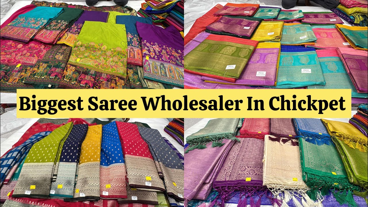 Biggest Saree Wholesaler in Chickpet Bangalore | Gowri Ganesha Special | Courier Available 