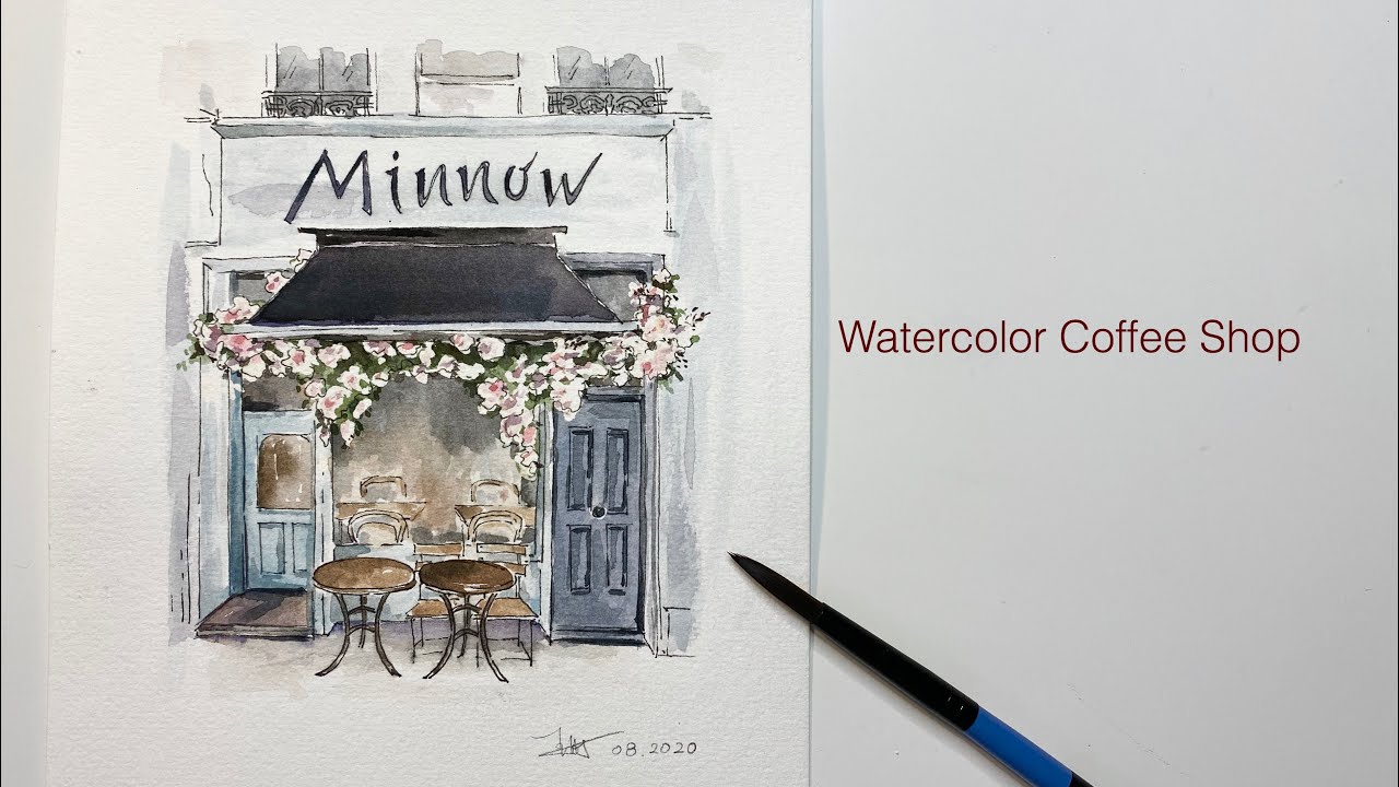 Watercolor Coffee Shop